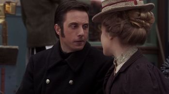 Tamara Hope and Jonny Harris in Murdoch Mysteries (2008)