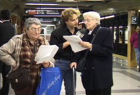Gregg Brown has two women reading Shakespeare on the NYC Subway