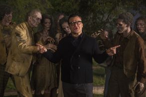 Jack Black, Larry Mainland, Ashleigh Jo Sizemore, Justin Natic, and Jennifer Trudrung in Goosebumps (2015)