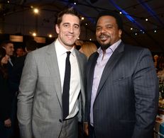 Craig Robinson and Aaron Rodgers at an event for 30th Annual Film Independent Spirit Awards (2015)