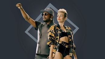 Miley Cyrus and Will.i.am in Will.I.Am Feat. Miley Cyrus, Wiz Khalifa, French Montana: Feelin' Myself (2013)