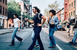 Stephen L Sullivan as John Lennon en route to set to film HBO's Vinyl, episode 8, 