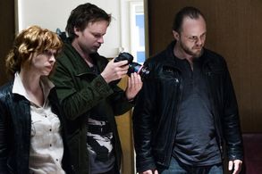 Krystof Hádek, Vica Kerekes, and Rostislav Novák Jr. in The Lens (2014)