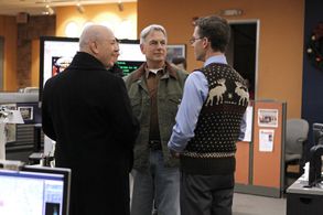 Mark Harmon, Larry Miller, and Brian Dietzen in NCIS (2003)