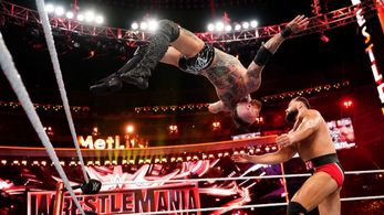 Miroslav Barnyashev and Tom Budgen in WrestleMania 35 (2019)