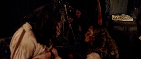 Tom Gore, Kelly Lynn Reiter, and Karina Simonis in Broken Swords: The Last in Line (2018)