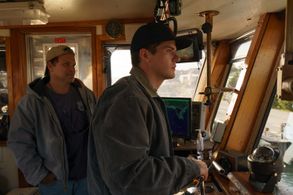 Norbert Leo Butz and Colton Ryan in The Girl from Plainville (2022)