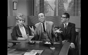 George Ives, Gavin MacLeod, and Barbara Stuart in The Andy Griffith Show (1960)