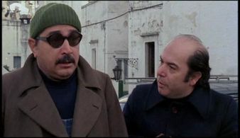 Lino Banfi and Renzo Montagnani in The Schoolteacher Goes to Boys' High (1978)