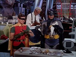 Adam West, Alan Napier, and Burt Ward in Batman (1966)