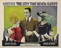 Ricardo Cortez, Virginia Lee Corbin, and Kathlyn Williams in The City That Never Sleeps (1924)