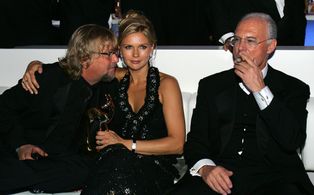 Franz Beckenbauer, Veronica Ferres, and Martin Krug