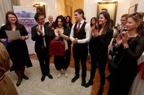 Vladimir Bilenjki as honourary guest at 48th FEST reception at the Canadian Embassy