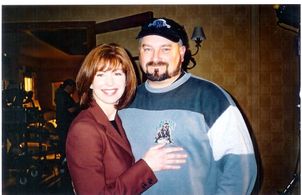 Dana Delaney and Grizz Salzl on set of 