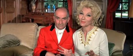 Louis de Funès and Claude Gensac in The Gendarme Takes Off (1970)