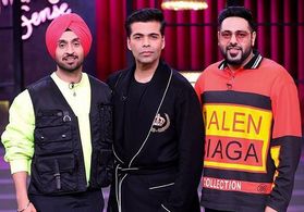 Karan Johar, Diljit Dosanjh, and Badshah in Koffee with Karan (2004)