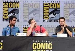 Tyler Posey, Jeff Davis, and Dylan Sprayberry at an event for Teen Wolf (2011)