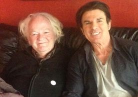 Lou Castel (i pugni in tasca) back stage 