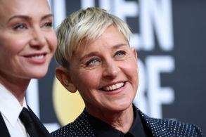 Ellen DeGeneres and Portia de Rossi at an event for 2020 Golden Globe Awards (2020)