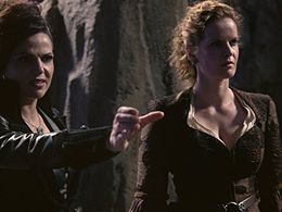 Lana Parrilla and Rebecca Mader in Once Upon a Time (2011)