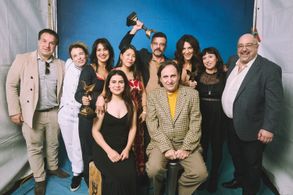 Gregg Turkington, Anaita Wali Zada, Sudnya Shroff, Babak Jalali, Rachael Fung, and Carolina Cavalli at an event for 39th