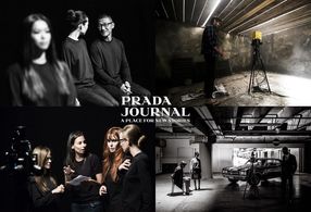 Yoon C. Joyce, Daniel Vivian, Vienna Hehir, Chiara Battistini, and Niccolò Besio in Prada Journal: Conversations with Sh