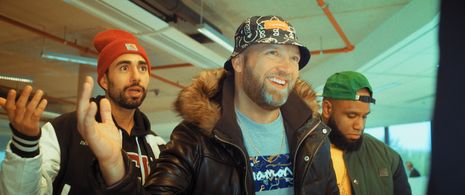 Mimoun Oaïssa, Ruben van der Meer, and Willie Wartaal in The Masters (2015)