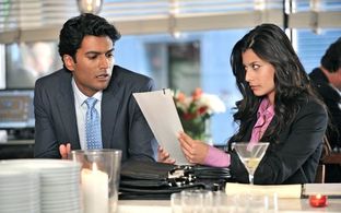 Still of Andrea Drepaul and Sendhil Ramamurthy in Covert Affairs
