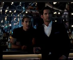 Tom Ellis and Michael Kruse-Dahl in Lucifer (2016)