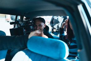 Jody Lee Lipes on the set of I Know This Much Is True