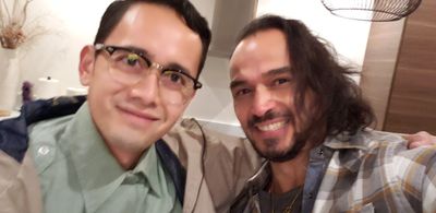 Actor Alfretz Costelo with Sidow Sobrino filming Surviving the cartel