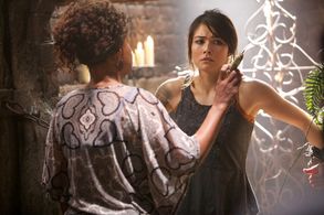 Karen Kaia Livers and Daniella Pineda in The Originals (2013)
