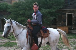 Justin Kreinbrink on the set of The Decoy