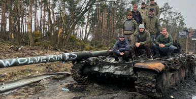 Christopher Loverro conducting Humanitarian Operations in Bucha, Ukraine. April 2022