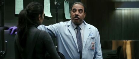 James A. Watson Jr. and Shay Mitchell in The Possession of Hannah Grace (2018)