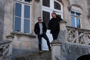 Philip Shotton and me at the famous chateau