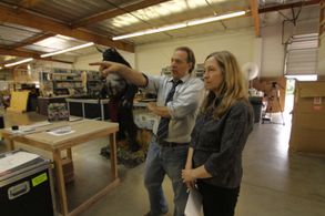 With Greg Nicotero during the filming of Nightmare Factory