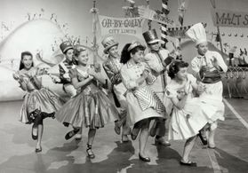 Sharon Baird, Lonnie Burr, Cheryl Holdridge, Larry Larsen, Margene Storey, and Eileen Diamond in The Mickey Mouse Club (