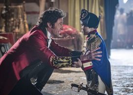 Hugh Jackman and Sam Humphrey in The Greatest Showman (2017)