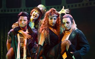 Kristian Lavercombe, Jayde Westaby, Sophie Linder-Lee, and Richard Meek in Rocky Horror Show Live (2015)