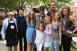 On set of Tell Me Your Name Behind the scenes with canst and crew