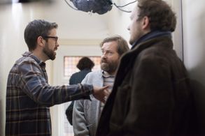 On the set of Donkeys with Ardal O'Hanlon and James McNicholas