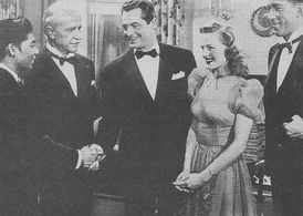 Anthony Quinn, Jonathan Hale, Elyse Knox, 'Ducky' Louie, and Kane Richmond in Black Gold (1947)