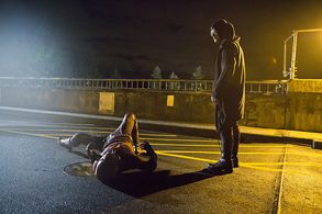 Grant Gustin and Andy Mientus in The Flash (2014)