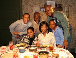 Tichina Arnold, Terry Crews, Jimmie 'JJ' Walker, Tequan Richmond, Tyler James Williams, and Imani Hakim in Everybody Hat