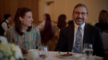 Renata Friedman and Steve Carell in The Patient