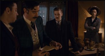 Stephen Mangan, Michael Weston, Adam Nagaitis, and Rebecca Liddiard in Houdini and Doyle (2016)