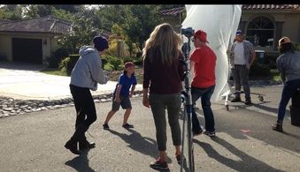 From the set of a commercial shoot