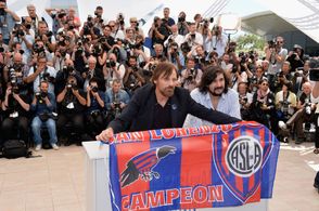 Viggo Mortensen and Lisandro Alonso at an event for Jauja (2014)