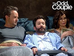 Teri Hatcher, Matthew Perry, and Thomas Lennon in The Odd Couple (2015)